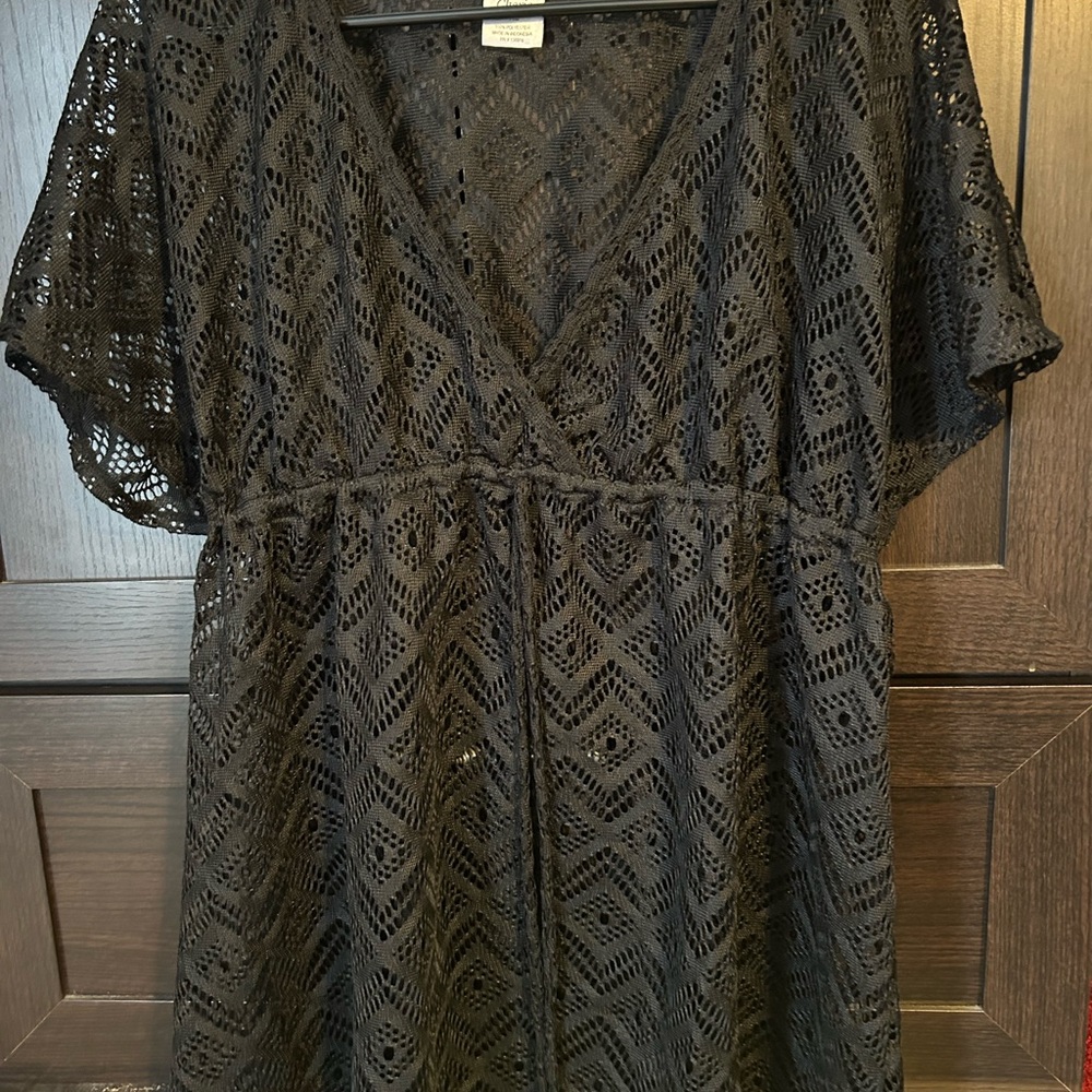 Black Lace Cover-Up Dress